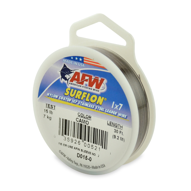 AFW Surflon Camo Nylon Coated 1x7 Wire 